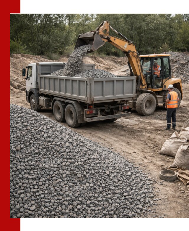 Доставка гравийного щебня в Колпино оптом и в розницу