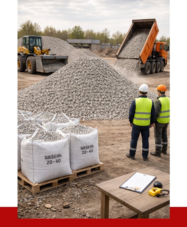 Известняковый щебень 20-40 в Колпино от 2166 р. ПРОНЕРУДКлп