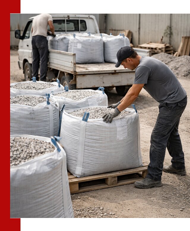 Доставка щебня в мешках по выгодным ценам в Колпино