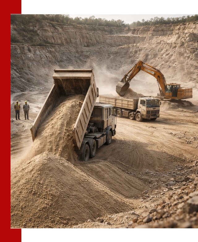 Карьерный песок навалом с доставкой в Колпино