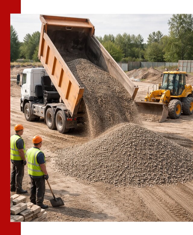Доставка щебёночно-песчаной смеси ЩПС С7 в Колпино