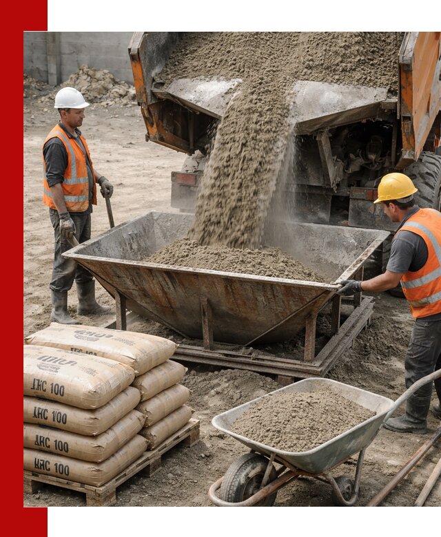 Доставка цементно-песчаной смеси М100 в Колпино