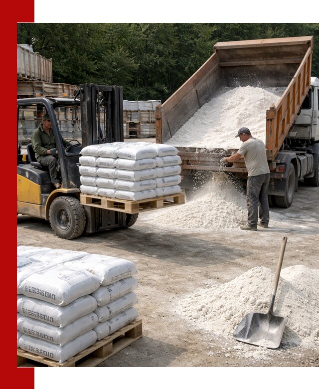 Доставка строительной извести оптом и в розницу в Колпино