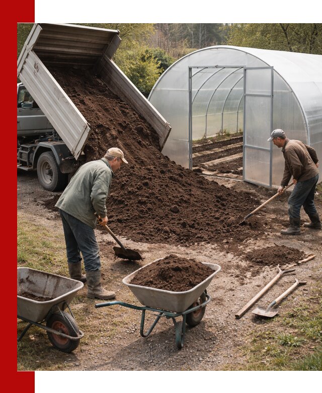 Грунт для теплицы с доставкой в Колпино — плодородный субстрат под растения