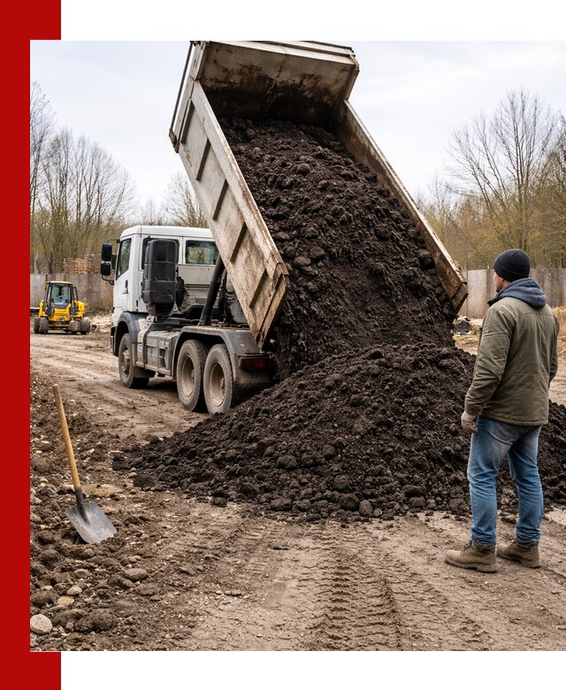 Доставка чернозема навалом в Колпино быстро и выгодно