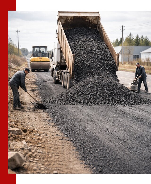 Асфальтовая крошка для дорог в Колпино — поставка и доставка