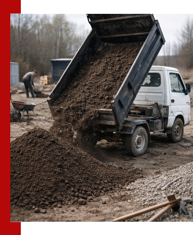 Аренда минисамосвала в Колпино для доставки сыпучих материалов