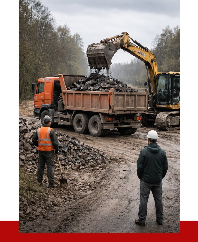 Вывоз асфальта в Колпино от 4642 р. самосвалом ПРОНЕРУДКлп